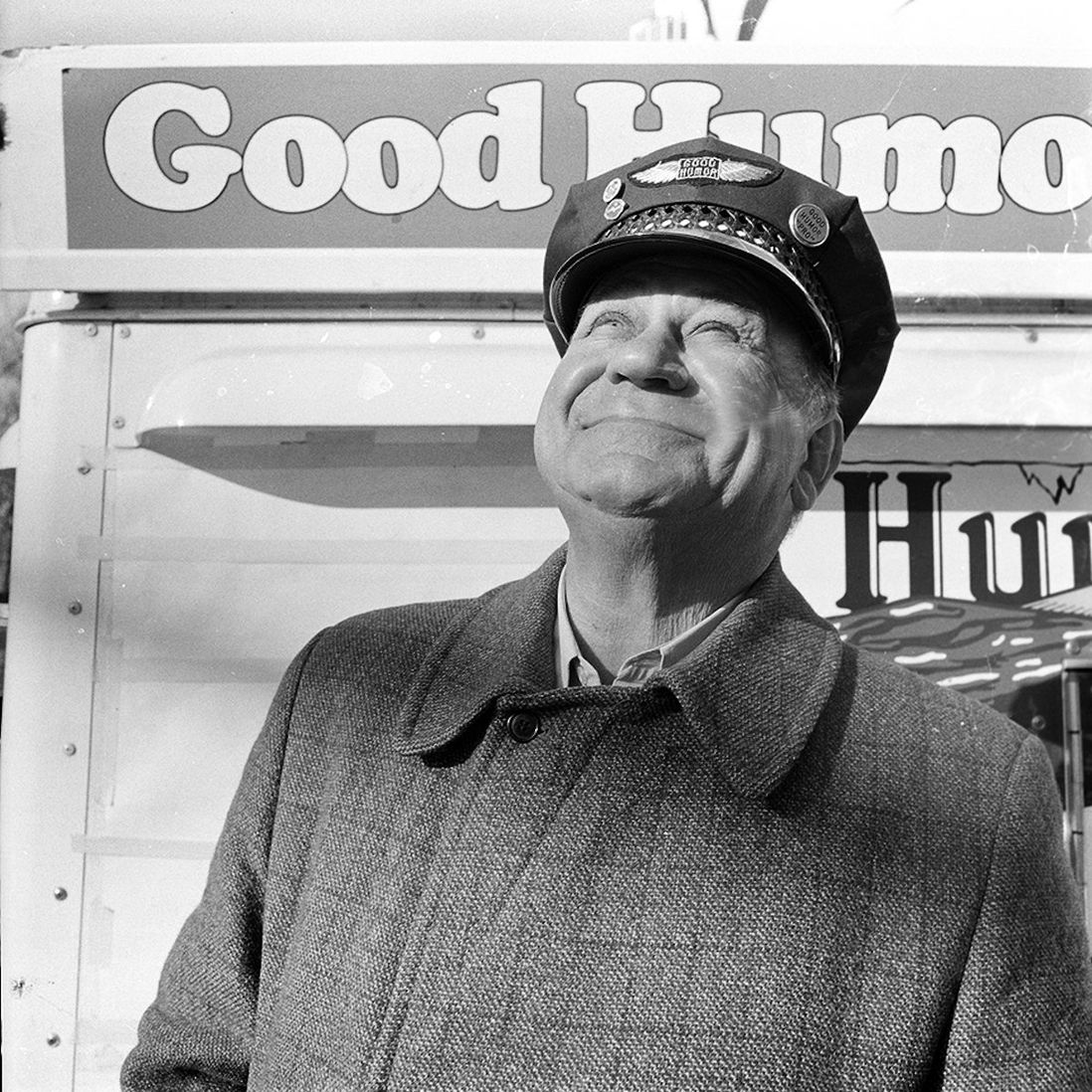 Good Humor, Man Outside Guggenheim Museum, New York, NY, March 1978<br>